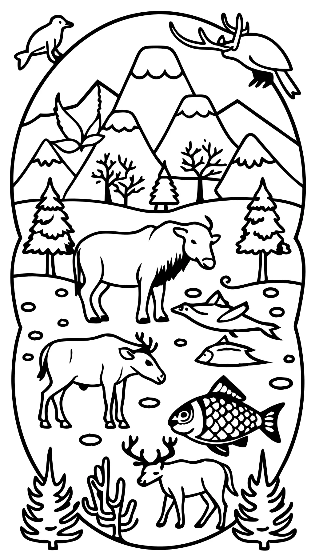 realistic wildlife coloring pages